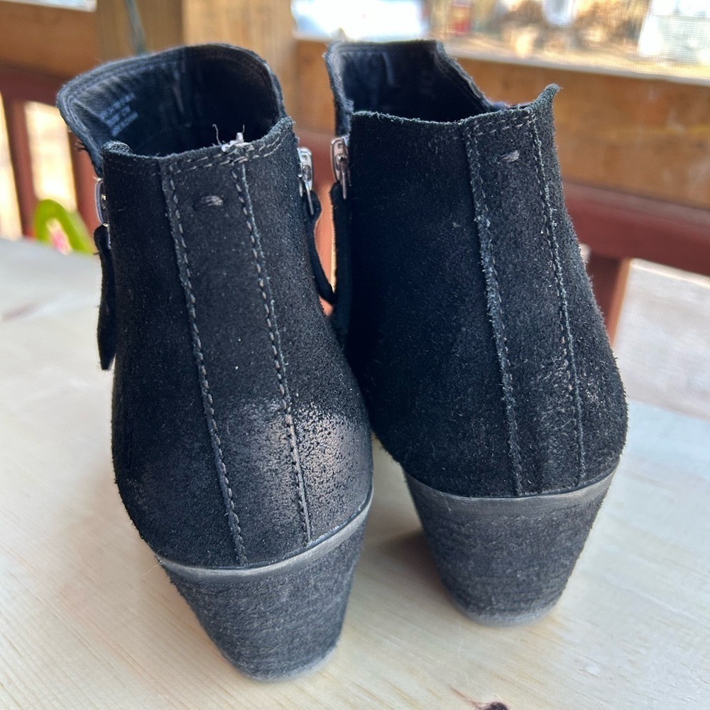 Frye Black Suede Ankle Booties - Picture 5 of 9